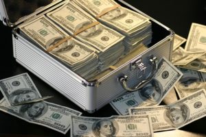 Money in briefcase