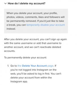 How to delete your Instagram account