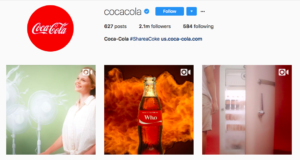 Coca-Cola visual theme Instagram