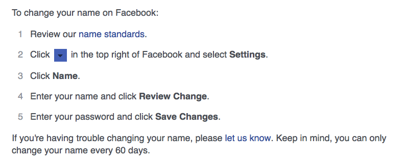 How to change your name on Facebook