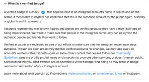 What is an Instagram verified badge