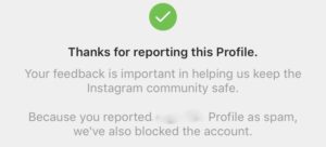 Report fake Instagram account