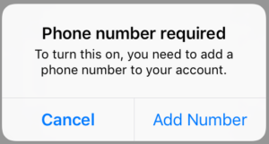 Instagram two-factor authentication