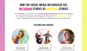 Instagram Stories VS Snapchat Stories (Infographic)