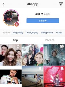 Instagram Stories hashtags