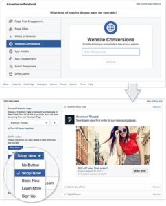 Facebook ads call to action buttons