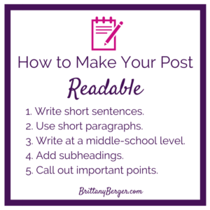 How to make your post readable