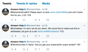 Twitter customer service examples