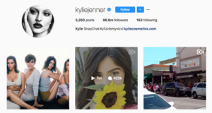 Kylie jenner Instagram social media strategy
