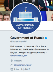 Government of Russia Twitter