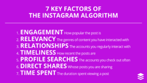 7 key ranking factors instagram algorithm