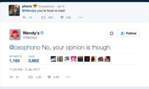 Wendys social media customer service