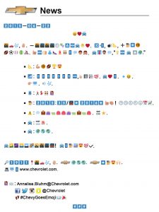 Chevrolter emoji social media fail