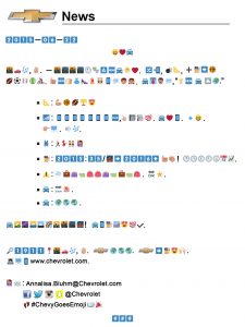 Chevrolter emoji social media fail