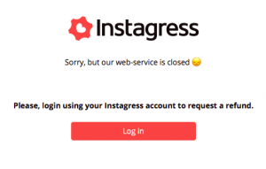 Instagram Instagress bot shut down
