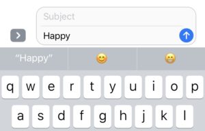 iPhone predictive writing emojis