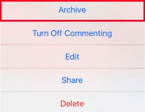 How to archive posts on Instagram