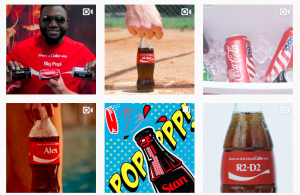 Coca cola consistent colour scheme social media