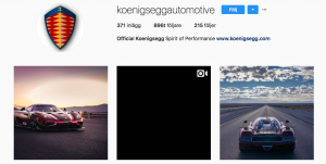 Koenigsegg Instagram