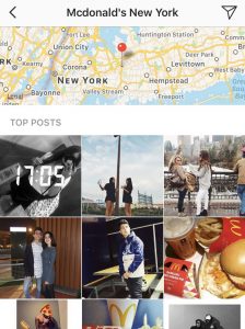 Instagram location service