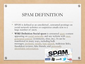 How to deal with social media spam