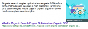 Organic seo meaning definition