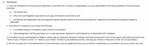 Facebook promotion guidelines