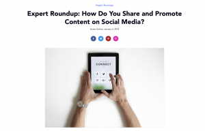 Expert roundup for more social shares