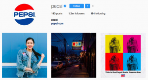 Pepsi Instagram account