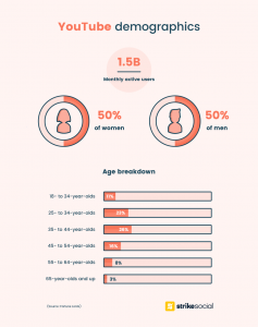 YouTube user demographics