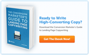 Landing page free ebook