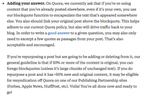 Quora Policy