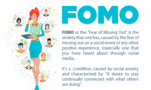 Fear of missing out FOMO Fear of missing out