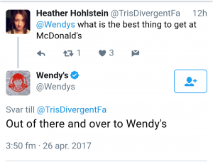Wendy's social media brand personality 
