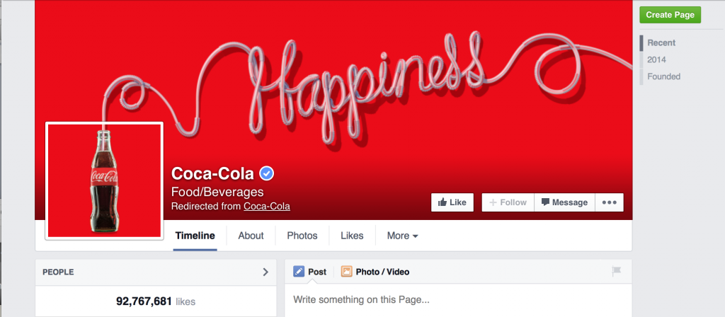 Coca-Cola social media