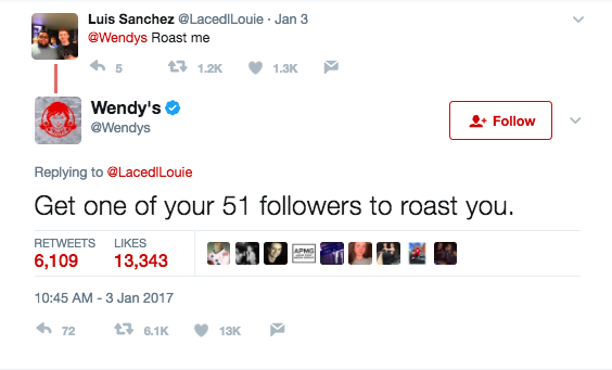 Wendy's social media