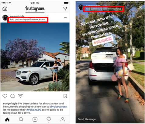 Instagram paid advertisement