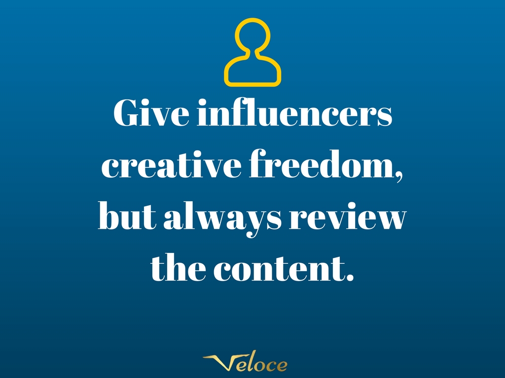 Influencer marketing creative freedom