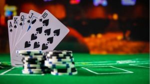 Online Casino games with cards and coins.