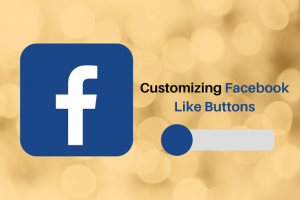 Blue facebook logo with buttons.