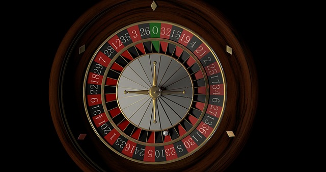 The roulette wheel numbered from zero to thirty-six .