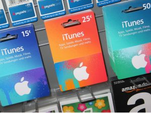 iTune gift cards.