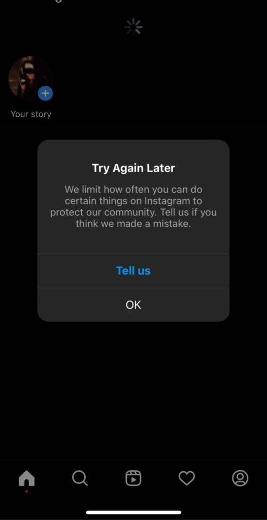 We Limit How Often You Can Do Certain Things on Instagram