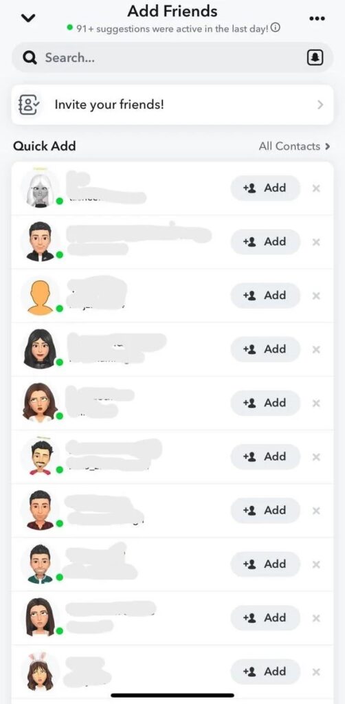Mutual Friends on Snapchat