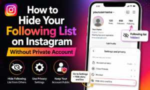 hide following list on instagram without private account