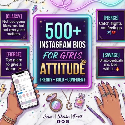 500+ Instagram Bio for Girl Attitude