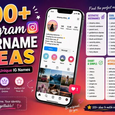 500+ Instagram Username Ideas (500+ Cool, Unique IG Names)