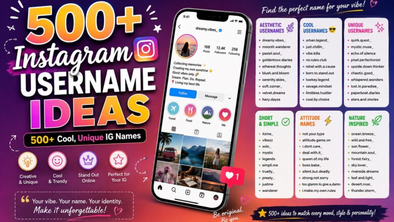 500+ Instagram Username Ideas (500+ Cool, Unique IG Names)